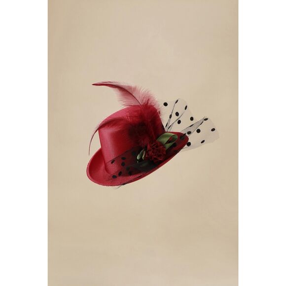 Mini Tea Party Hats - Fascinators For Women Derby Top Hat Tulle 1979